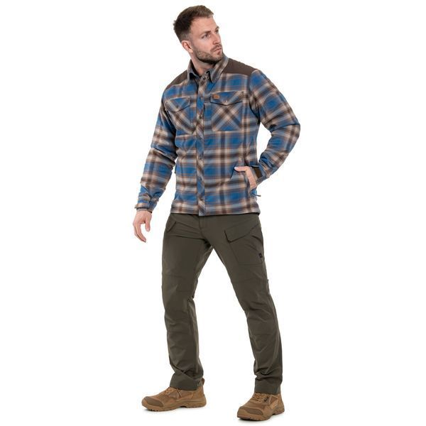 Сорочка утеплена в клітинку Helikon-Tex Warden Winter Shirt (60 г/м&sup2;, VersaStretch) Forest Blue Plaid, XS 1203-1540-XS фото