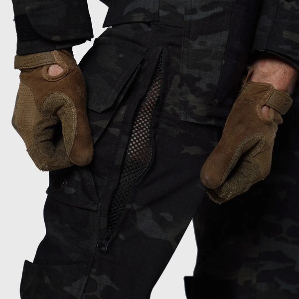 Тактичні штани UATAC Gen 5.6 Black Multicam з наколінниками, розмір M 4251 фото