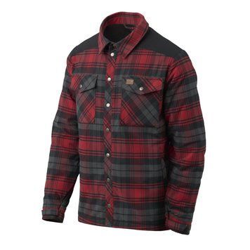 Сорочка утеплена в клітинку Helikon-Tex Warden Winter Shirt (60 г/м&sup2;, VersaStretch) Slate Crimson Plaid, XS 1303-1539-XS фото