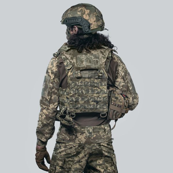 Плитоноска Phantom FRS Gen4 Delta (балістика 1 клас + фартух + Шия + 9 підсумків) Піксель 1979 фото