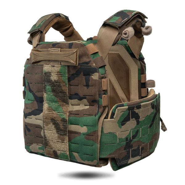 Плитоноска GHOST GEN5 V1 PRO с баллистической защитой 1-го класса с плакардом. Цвет Woodland G0G5V1Pro-WD фото