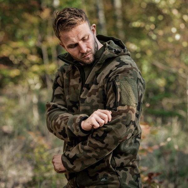 Флісова кофта Helikon Patriot Mk2 Hybrid Fleece - Woodland, S 0810246WD-S фото