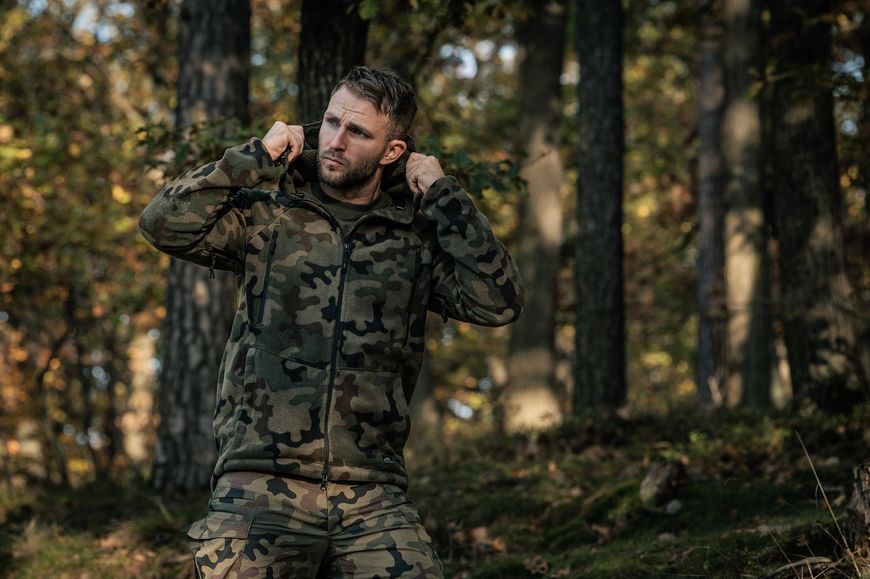 Флісова кофта Helikon Patriot Mk2 Hybrid Fleece - Woodland, S 0810246WD-S фото