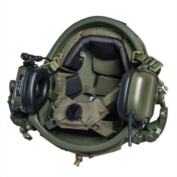 Шлем FAST PRO с подвеской Team Wendy и Наушниками Earmor M32, цвет оливковый, кавер мультикам, размер М 3442-323M фото