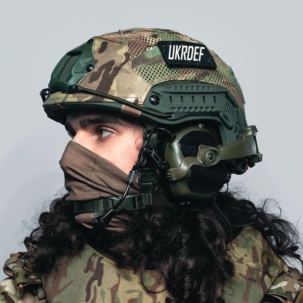 Шлем FAST PRO с подвеской Team Wendy и Наушниками Earmor M32, цвет оливковый, кавер мультикам, размер М 3442-323M фото