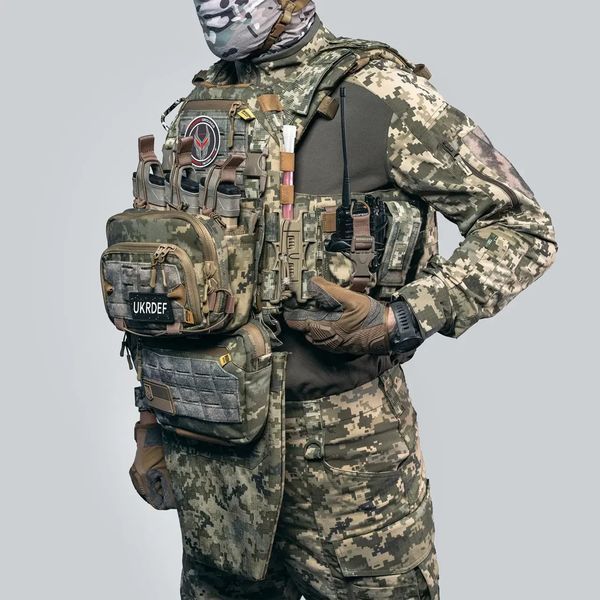 Бронежилет 6 класу "Ghost Performance V3 Plus" з системою швидкого скидання + 10 підсумків, з м'якими пакетами 2 класу, колір PX 42700-44 фото