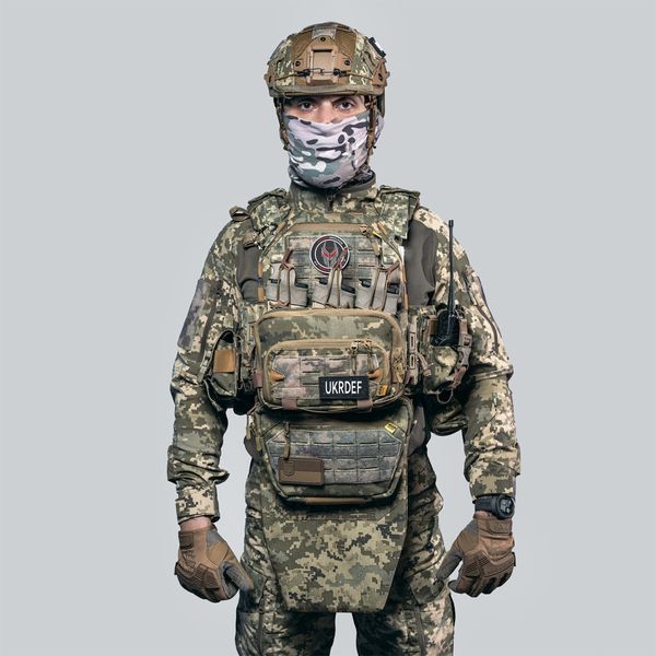 Бронежилет 6 класу "Ghost Performance V3 Plus" з системою швидкого скидання + 10 підсумків, з м'якими пакетами 2 класу, колір PX 42700-44 фото